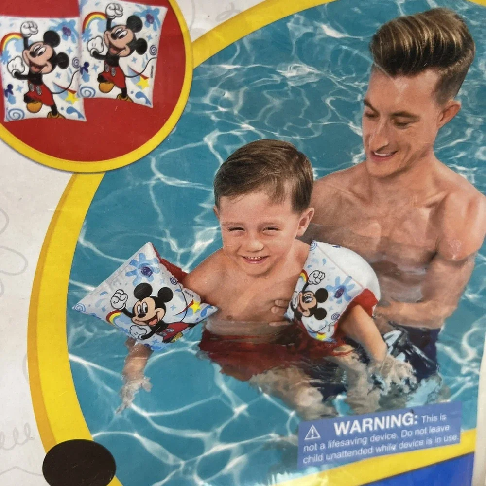 Lot Disney Jr Mickey Mouse‎ Swim- Armband Arm Floaties, Goggles, Swim Tube Float